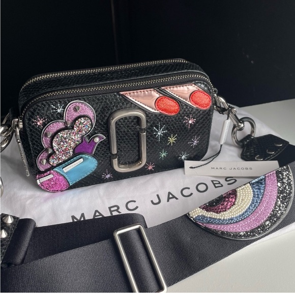 Marc Jacobs Handbags - Marc Jacobs X Julie Verhoeven Leather Python Snake Snapshot Camera Bag